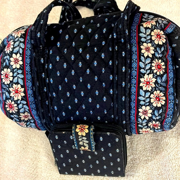 Vera Bradley Handbags - Alpine Black Duffel Handbag & Wallet